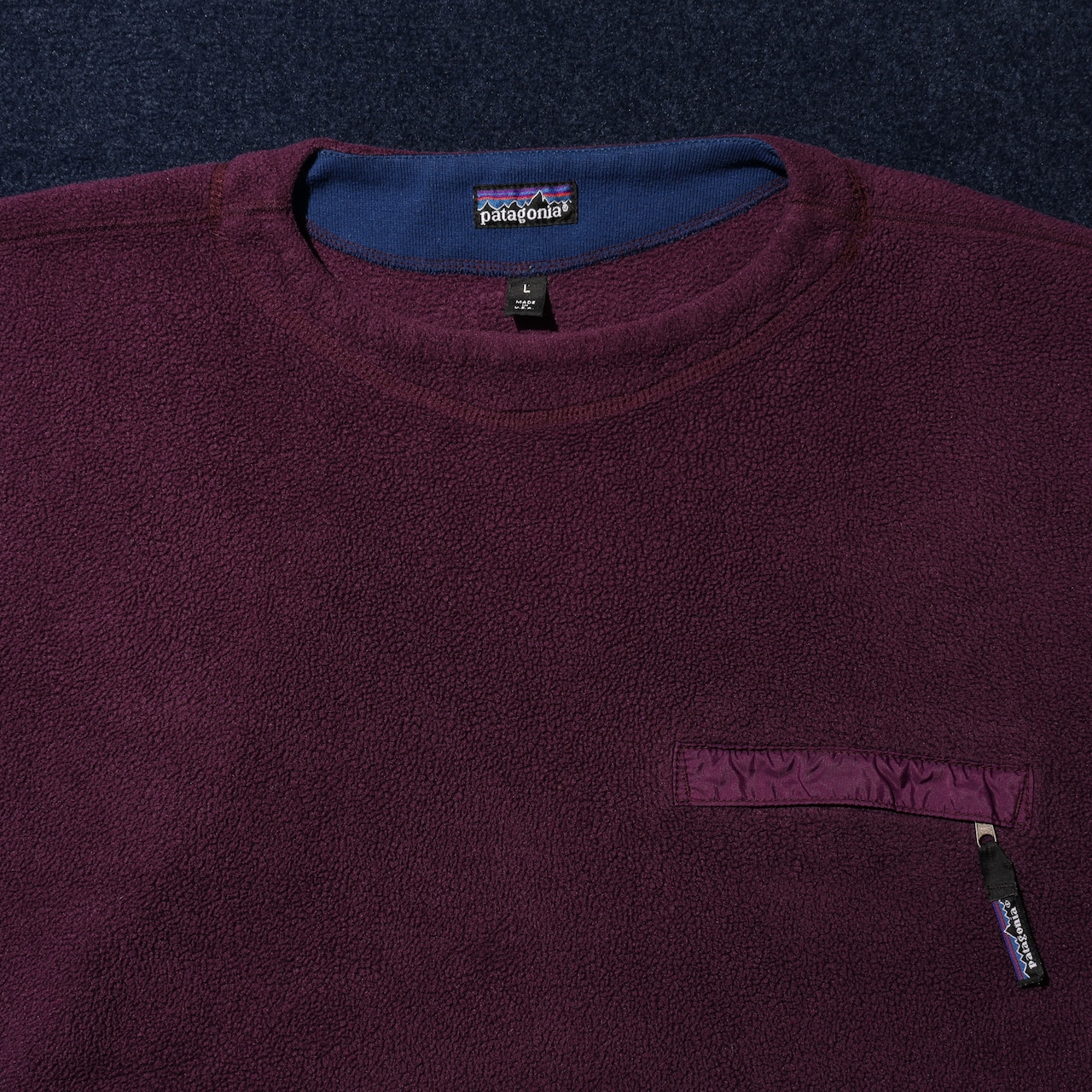 美品 L 91年 USA Lightweight Synchilla Crew Patagonia ライトウェイトシンチラクルー パタゴニア