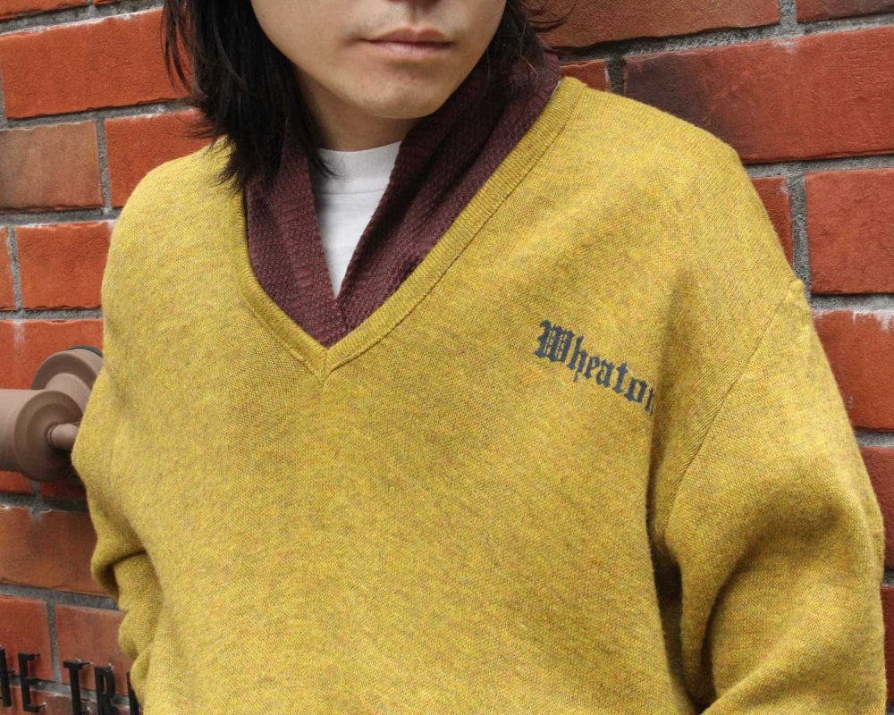 Champion Vintage V/N Knit College Sweatshirt [Champion x DORAN