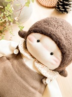 着せ替え人形 女の子クリスマスプレゼント カウントリードール ぬいぐるみ brownhair サロペット可愛い thumbnail 4