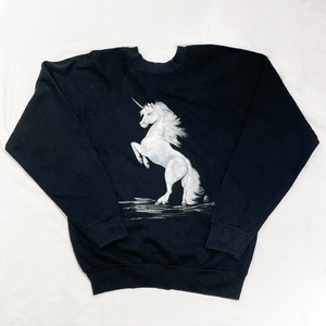 Vintage Unicorn Hand Painted Sweat Shirt Made In usa