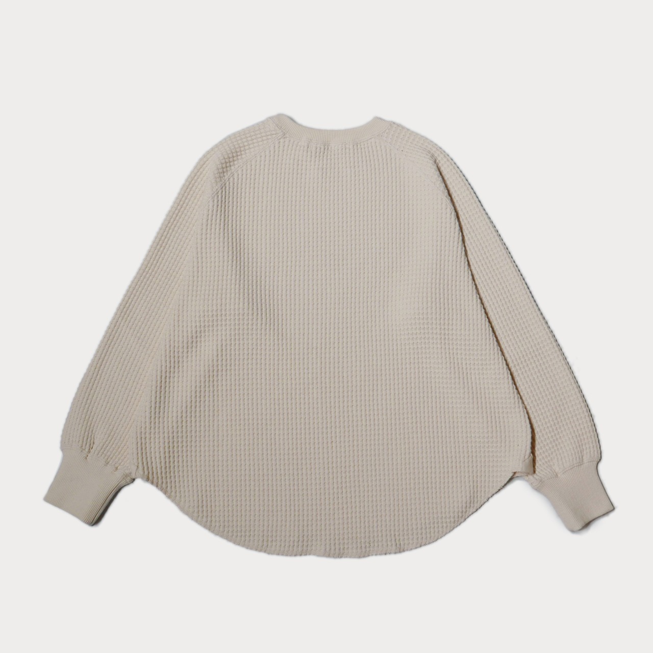 ( OFF WHITE ) COMFORT WAFFLE LONG SLEEVE TEE