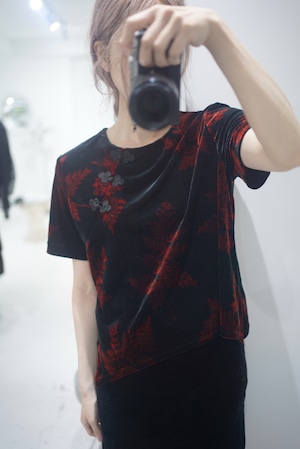 china botton velours tops