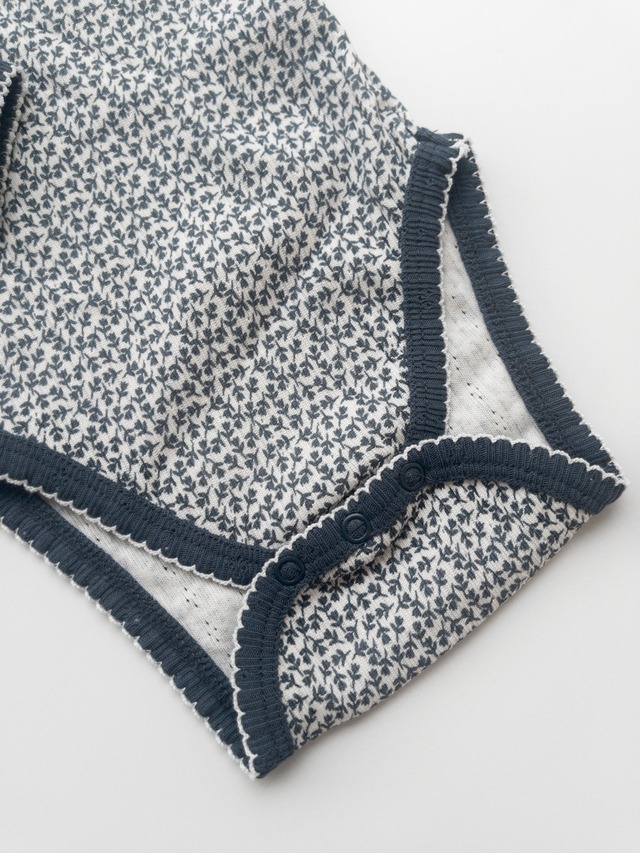 《即納》Little Cotton Clothes / Pointelle Baby Bodysuit Tulip Floral