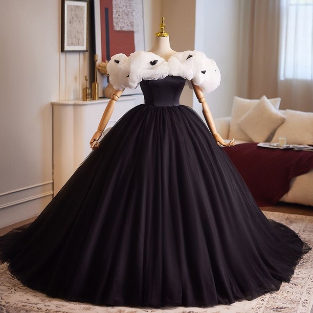 クラウディスリーブボリュームドレス　D1829