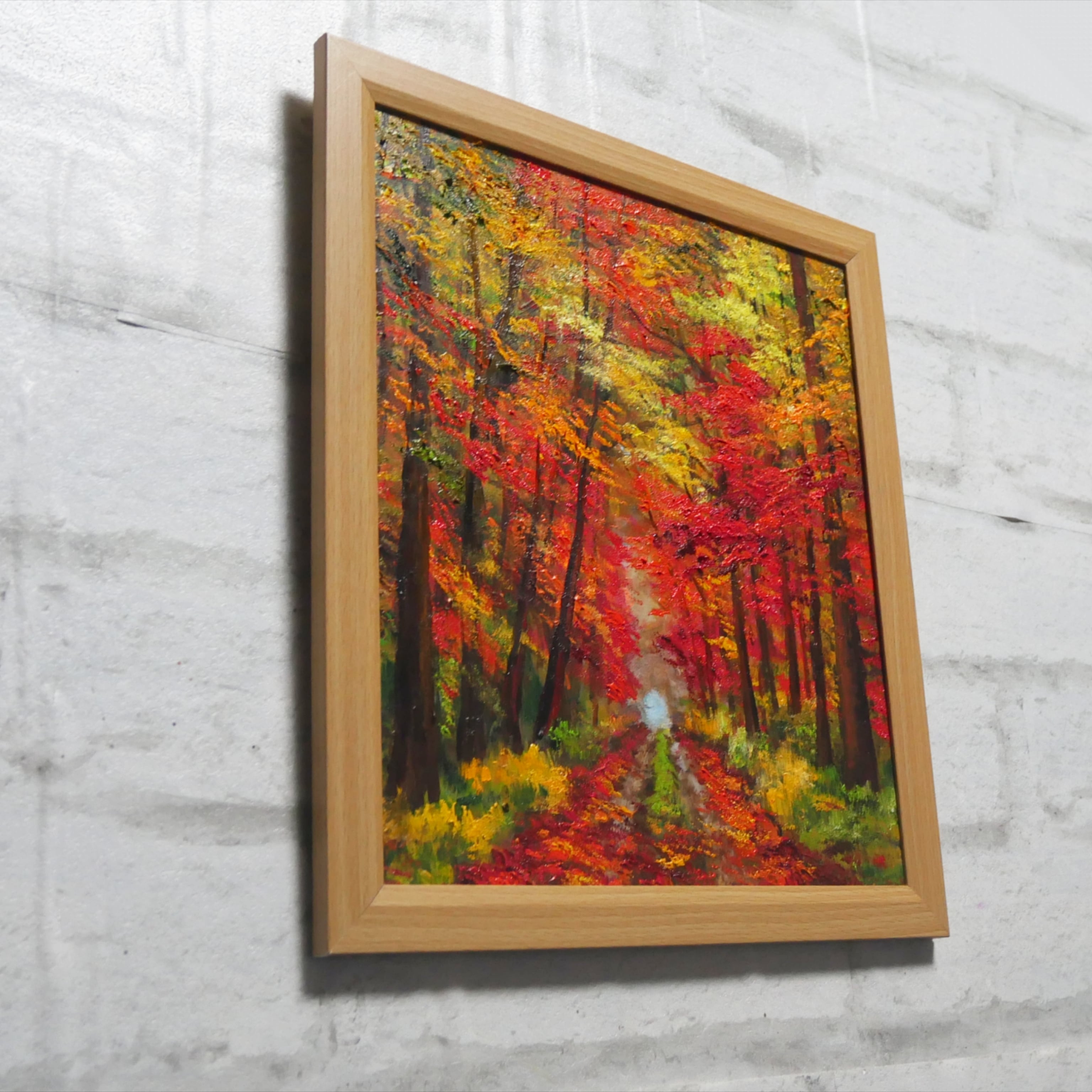 油絵 油彩 油彩画 絵 絵画 【紅葉の回廊】 | HIROSHI1990