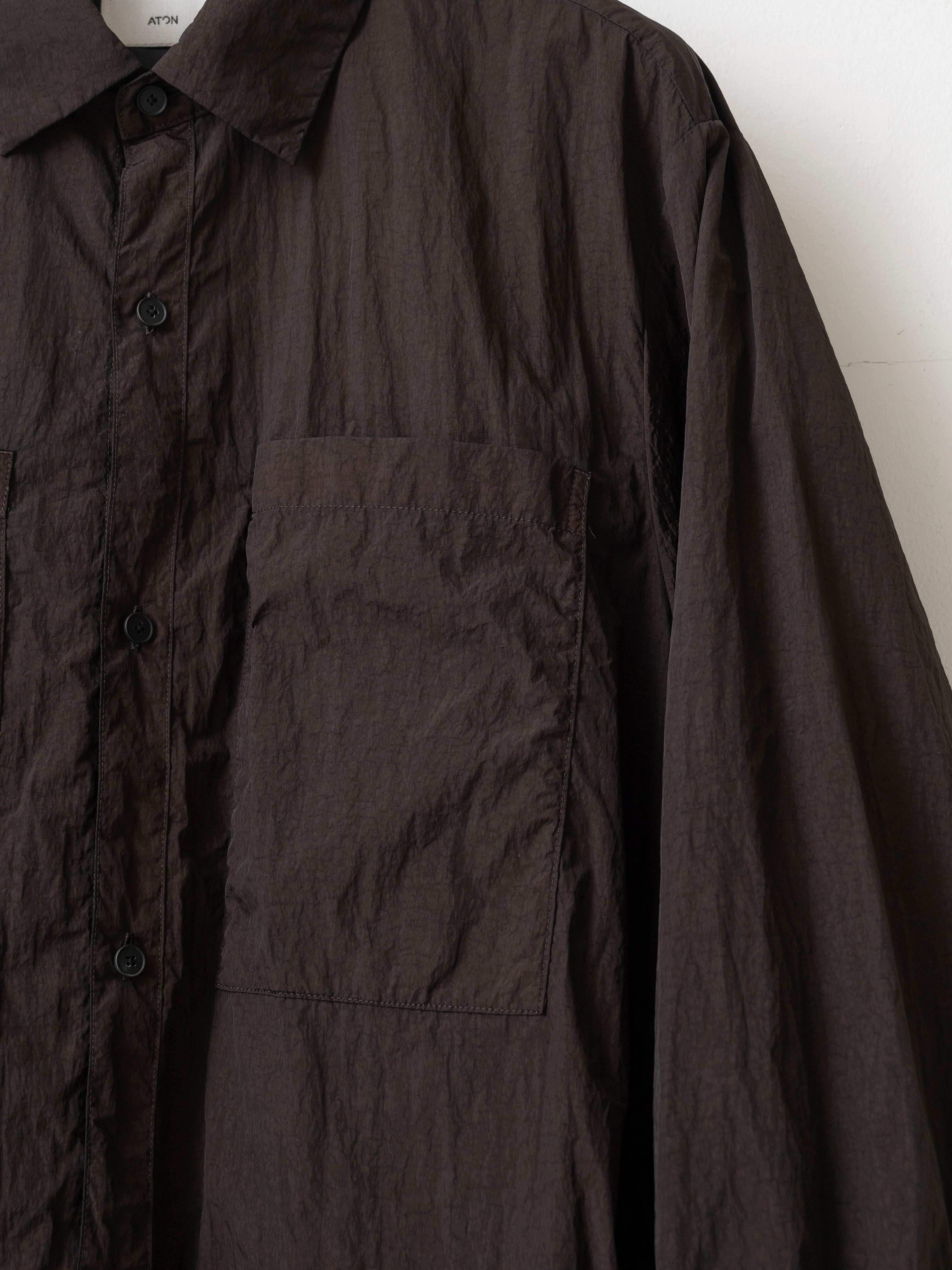 ATON 10th ANNIVERSARY HAND DYE NYLON POCKET SHIRT JACKET ATON 10th ANNIVERSARY HAND DYE NYLON POCKET SHIRT JACKET