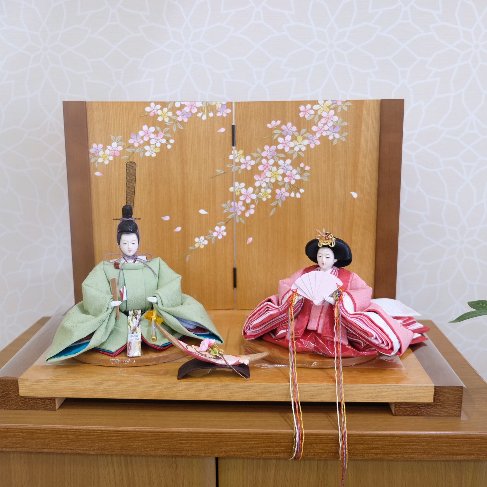 平飾り | 草木染 親王飾りはなもも | おしゃれ かわいい 木目調 | ＜No
