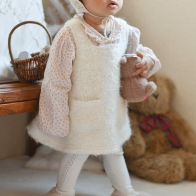 <LAST1>即納⌇aladin kids / Eco fur vest dress