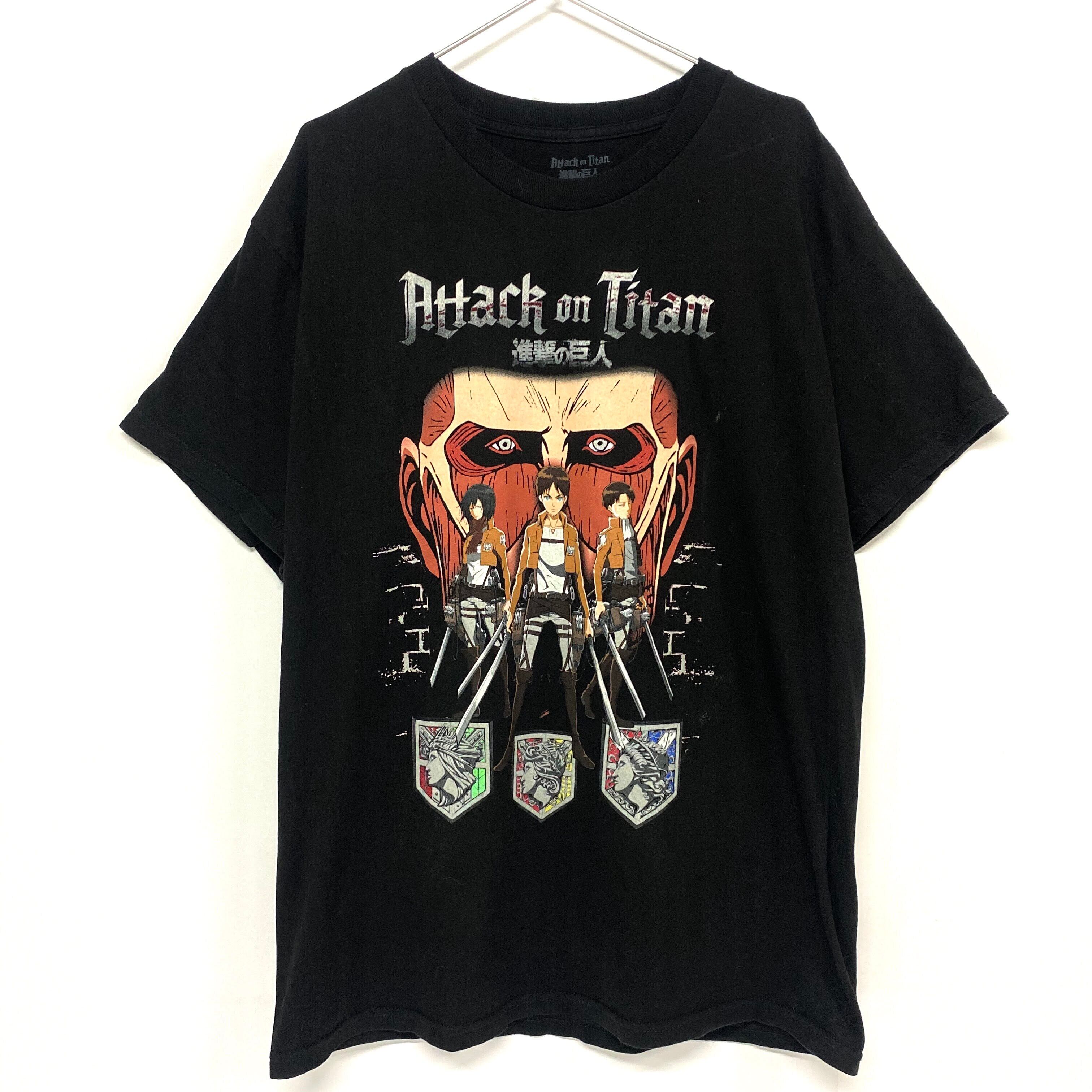 進撃の巨人 Attack on Titan アニメTシャツ キャラクタープリントT 