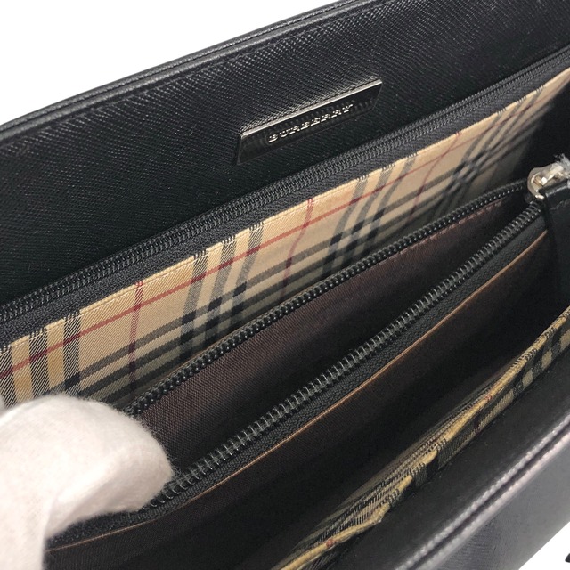 BURBERRY バーバリー ハンドバッグ ブラック ロゴ レザー 型押し vintage ヴィンテージ オールド jieesi
