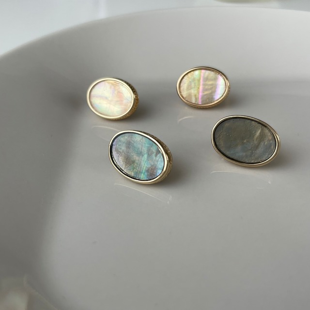 (即納) Fil. / Oval shell earring | 2color