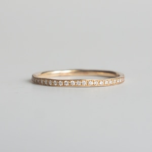 Rock Half Eternity Ring Luxe W1.4 / White Diamond　K10