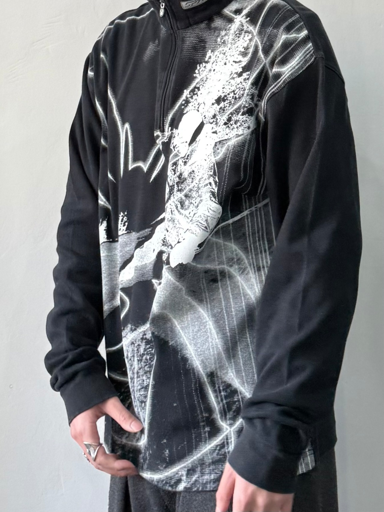 【L】SPIDER / Design Half Zip Sweater / 2026083