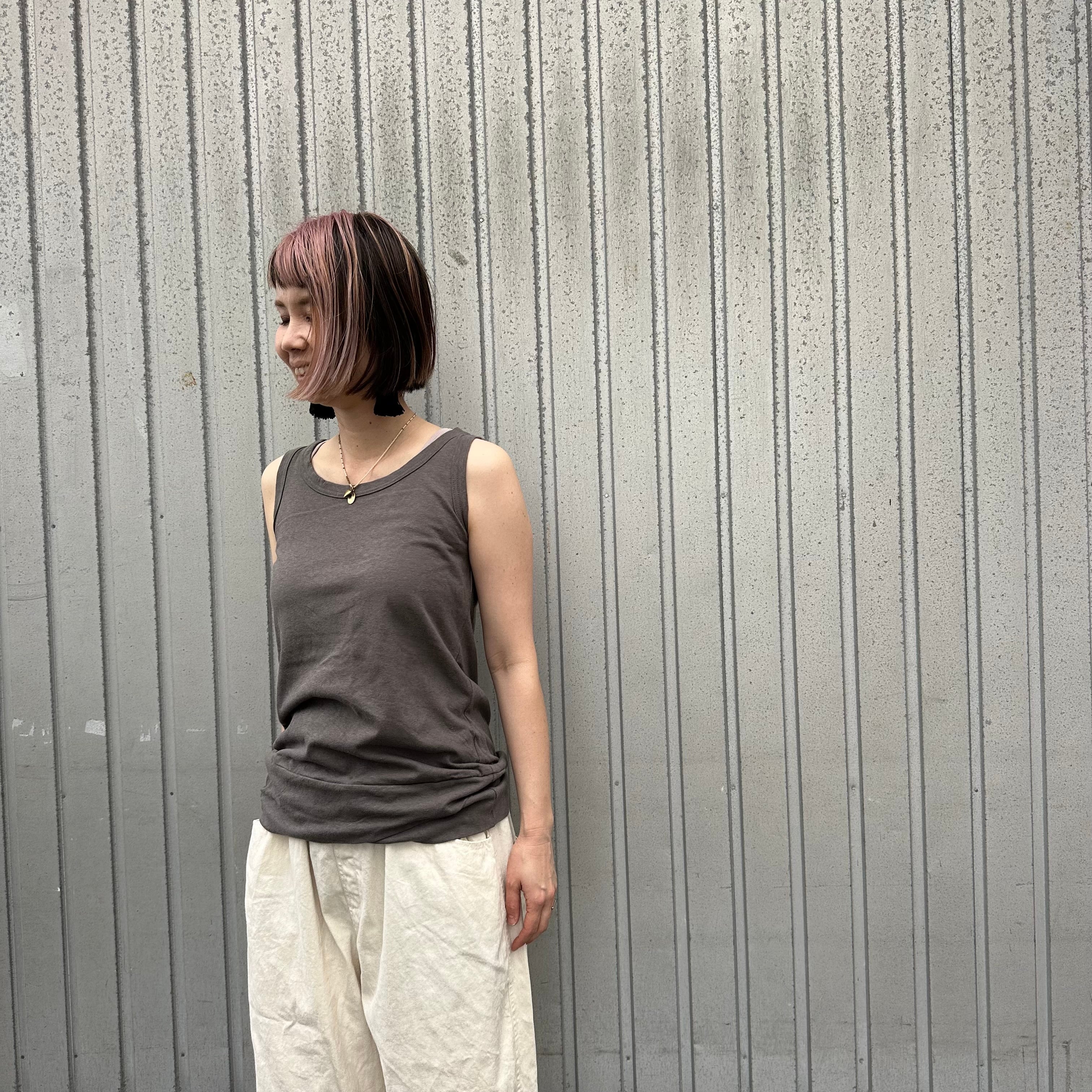 HEAP underwear layer knit tank gray