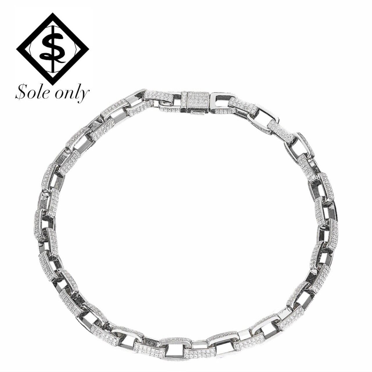 【sole only】ボックスチェーン CZダイヤ 22インチ 10mm【ソールオンリー】