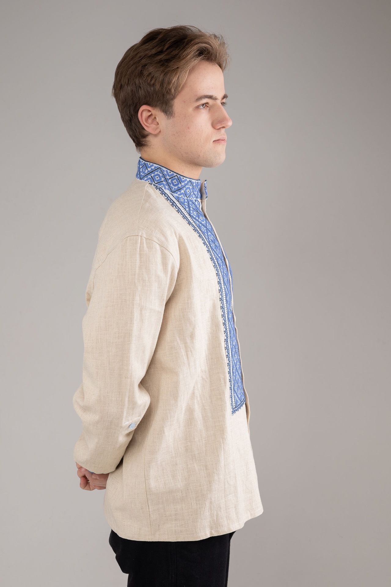 ウクライナ刺繍ヴィシヴァンカ　クロスステッチ手刺繍　XLサイズ　メンズ - 10