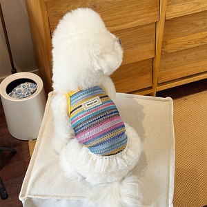【PET】全2色ニットメッシュキャミトップス&ワンピース