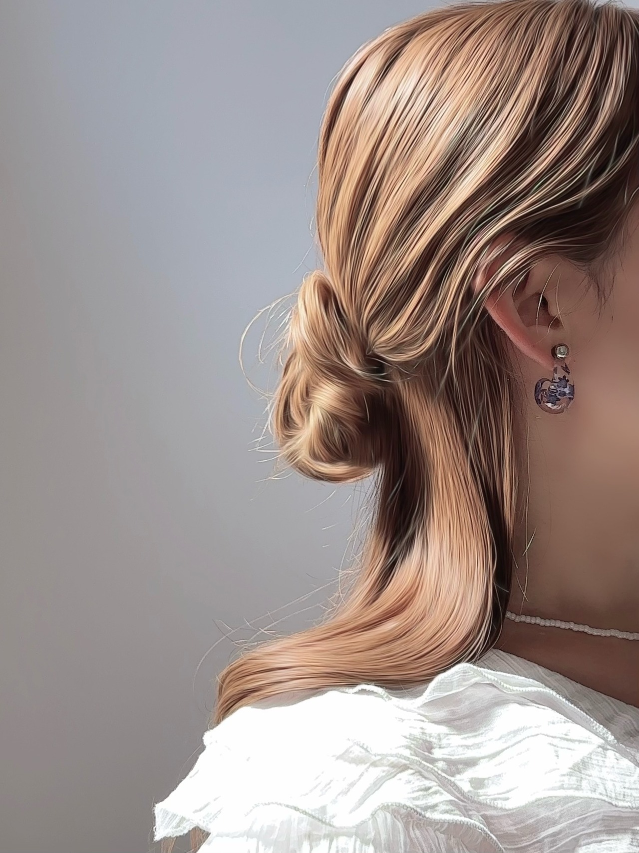 lavender drop earring 【数量限定】