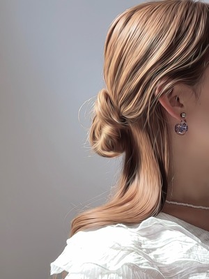 lavender drop earring 【数量限定】