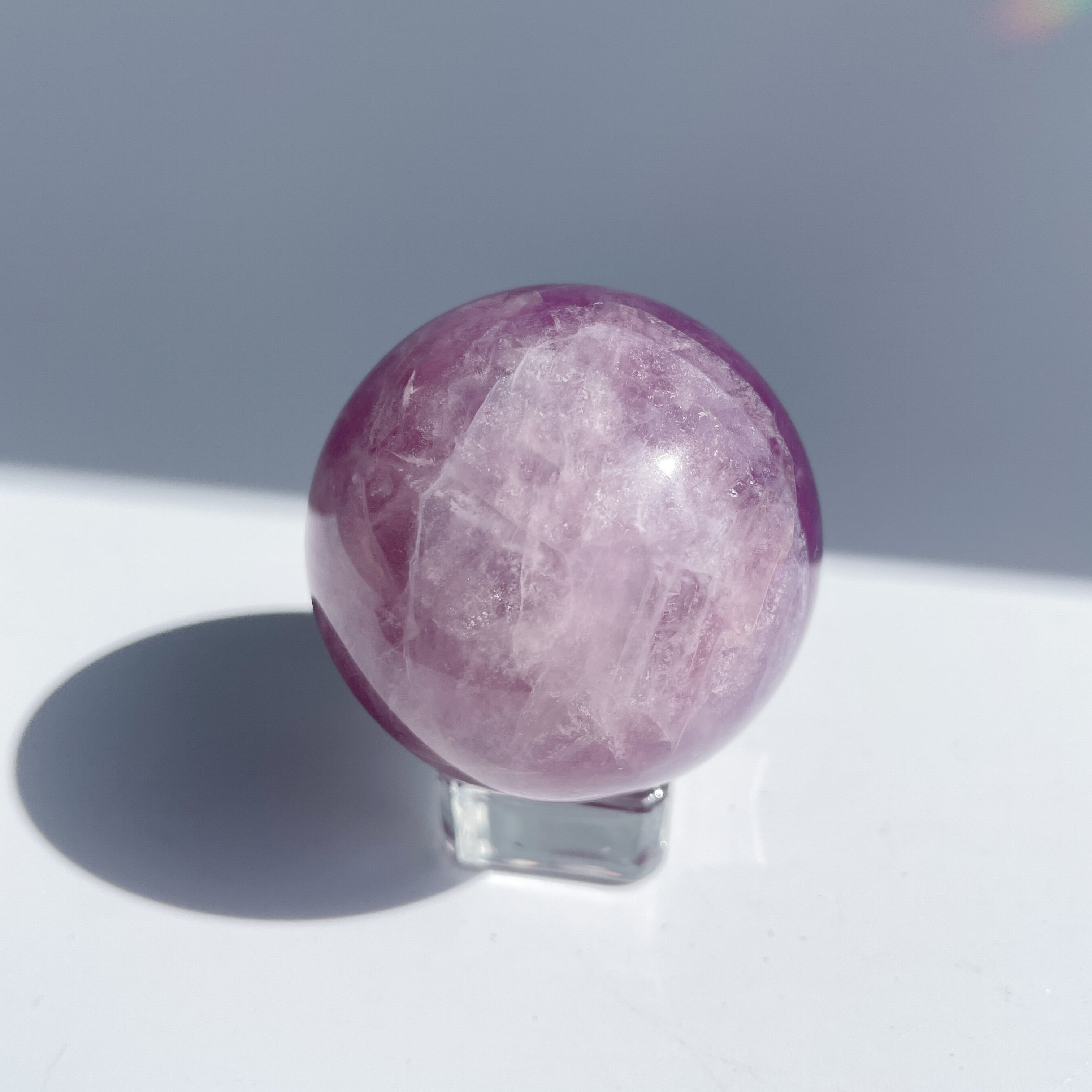 ピンクフローライト スフィア（丸玉）13◇Purple Fluorite Sphere