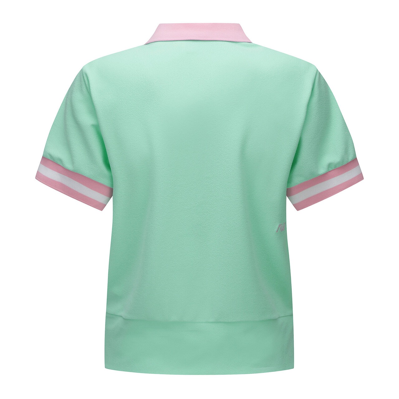 WOMEN TERRY MATERIAL COLLAR SHORT T-SHIRT