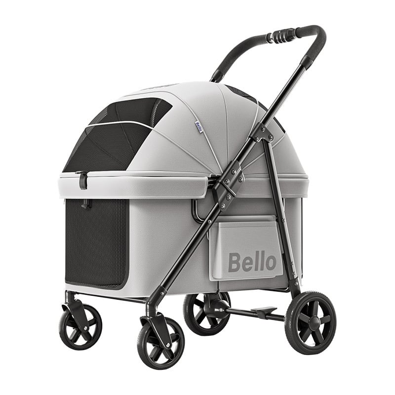 BELLO 軽量折りたたみペットベビーカー/犬用カート 屋外用四輪