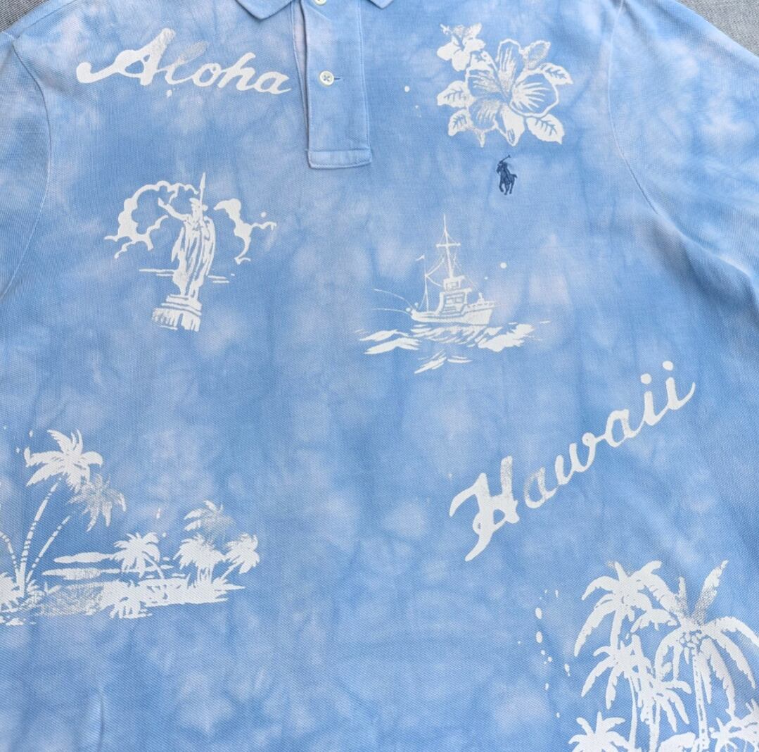 Ralph Lauren Hawaii 刺繍入りポロシャツ 120 白 ラルフローレン 