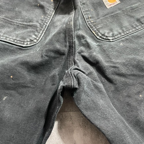 USA製 ブラック ダブルニー Carhartt B01-BLK 28×30 詳細写真17