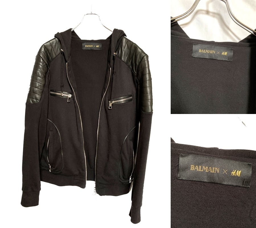 限定 レア 秋冬 美品 名作 BALMAIN × H＆M バルマン メンズ ライダース