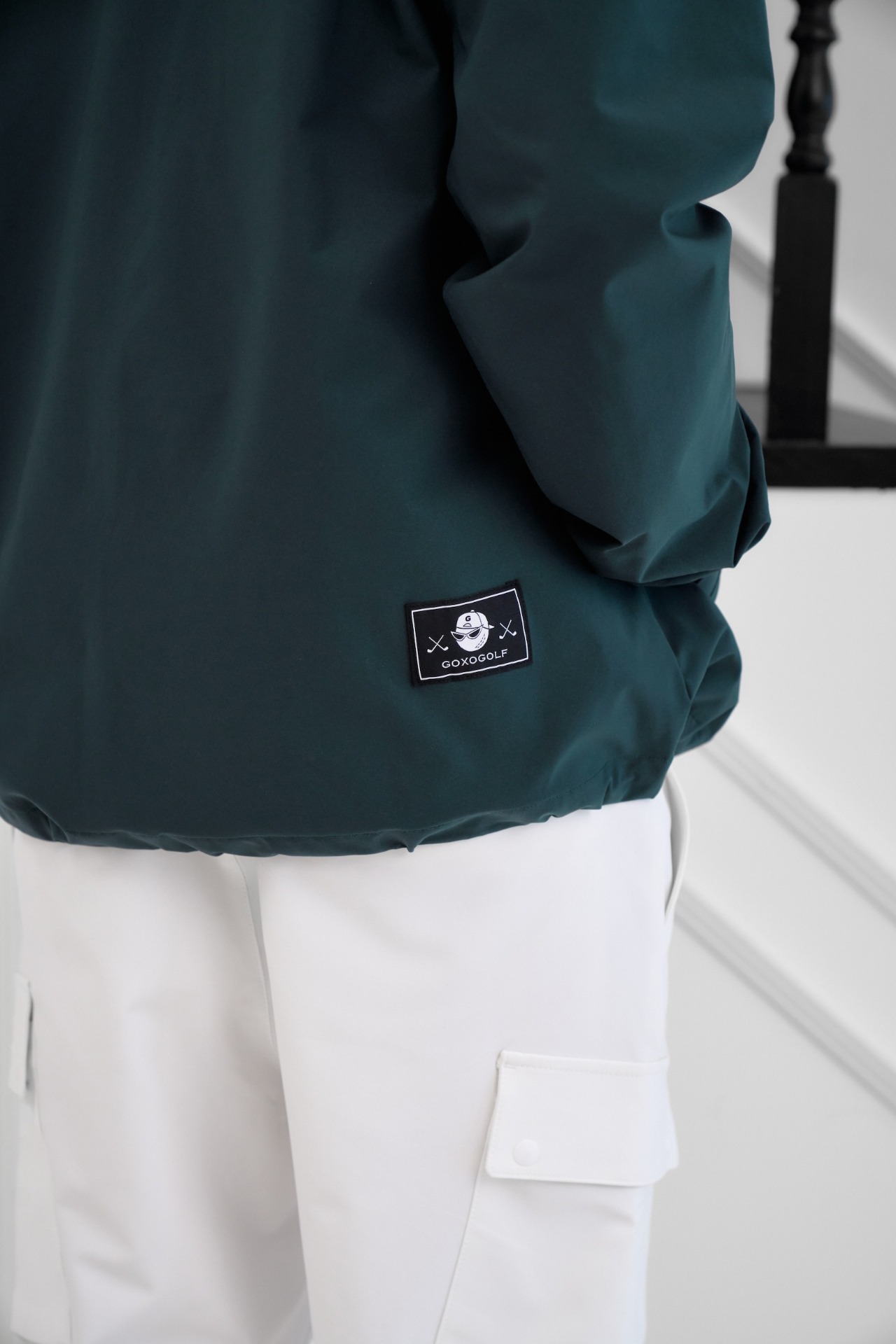 GOXO ゴーエックスオー スウェッグボールストリングウインドブレーカー ディープグリーン