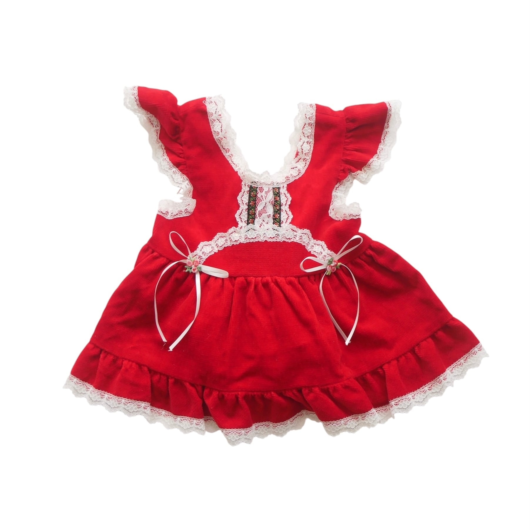 Vintage | Red Corduroy Baby Dress