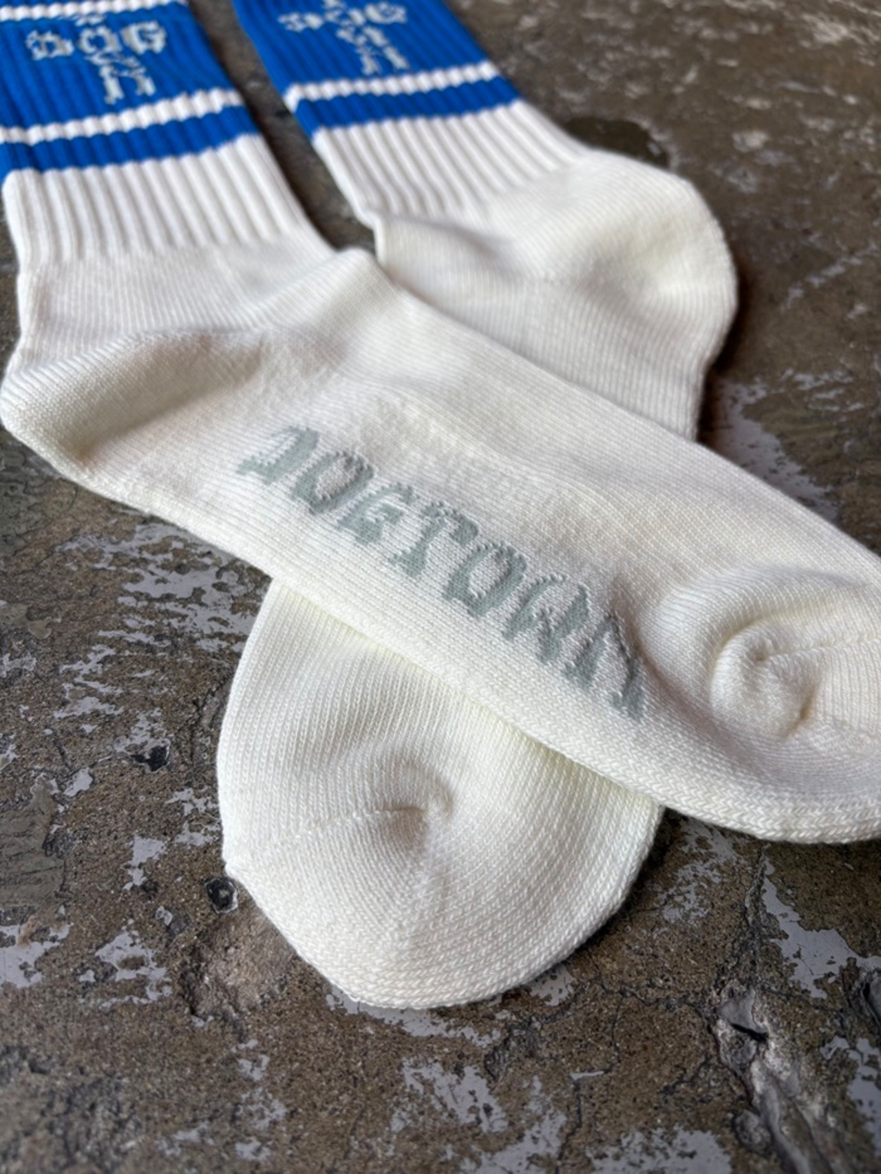 DOG TOWN / CROSS LETTER line high socks / BLUE×WHITE / DTS-010 - 4
