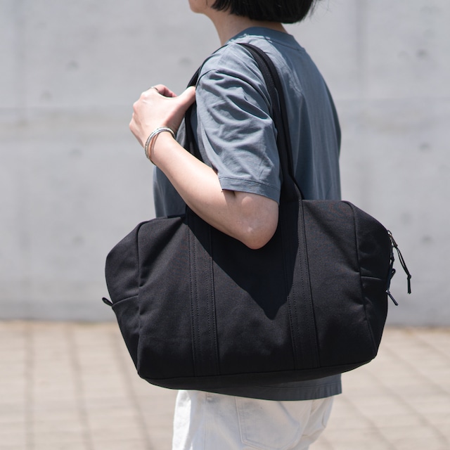 帆布のボストンバッグM ブラック