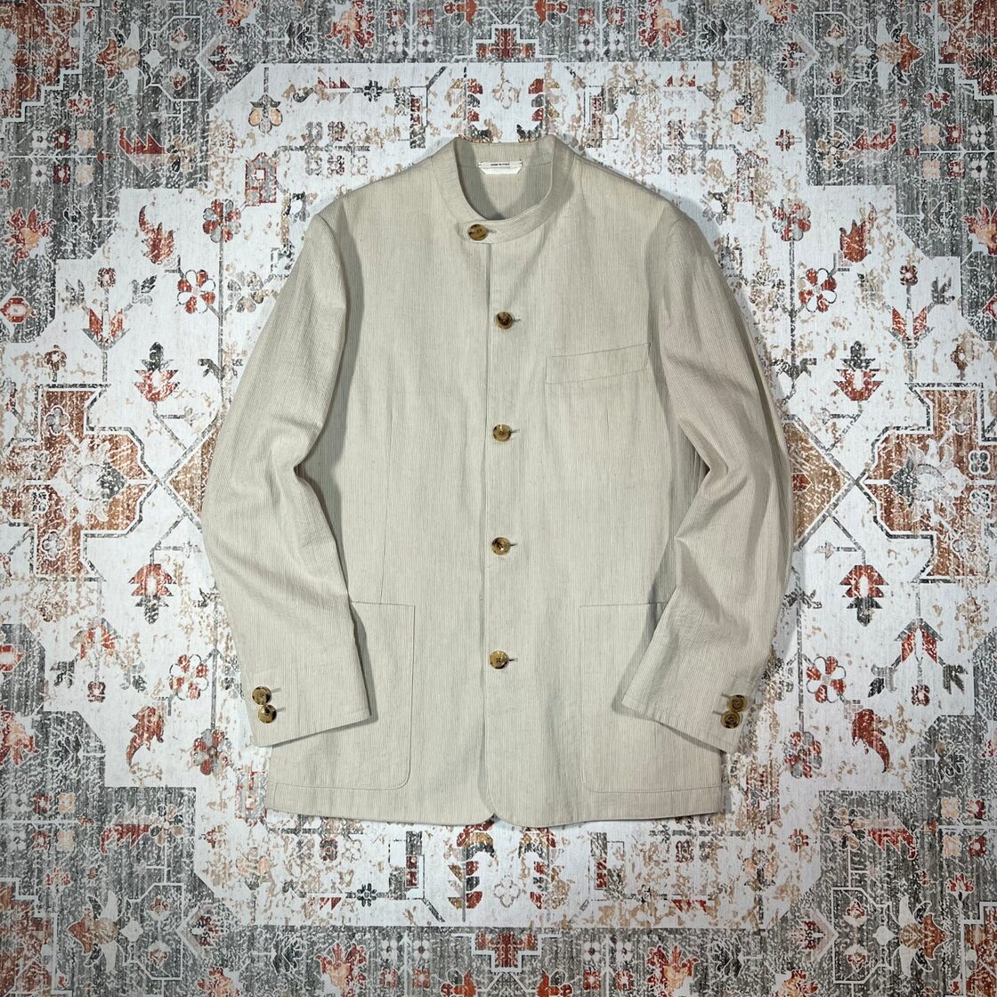 Hermes homme Cotton&Linen&Ramie Collarless Jacket エルメス 