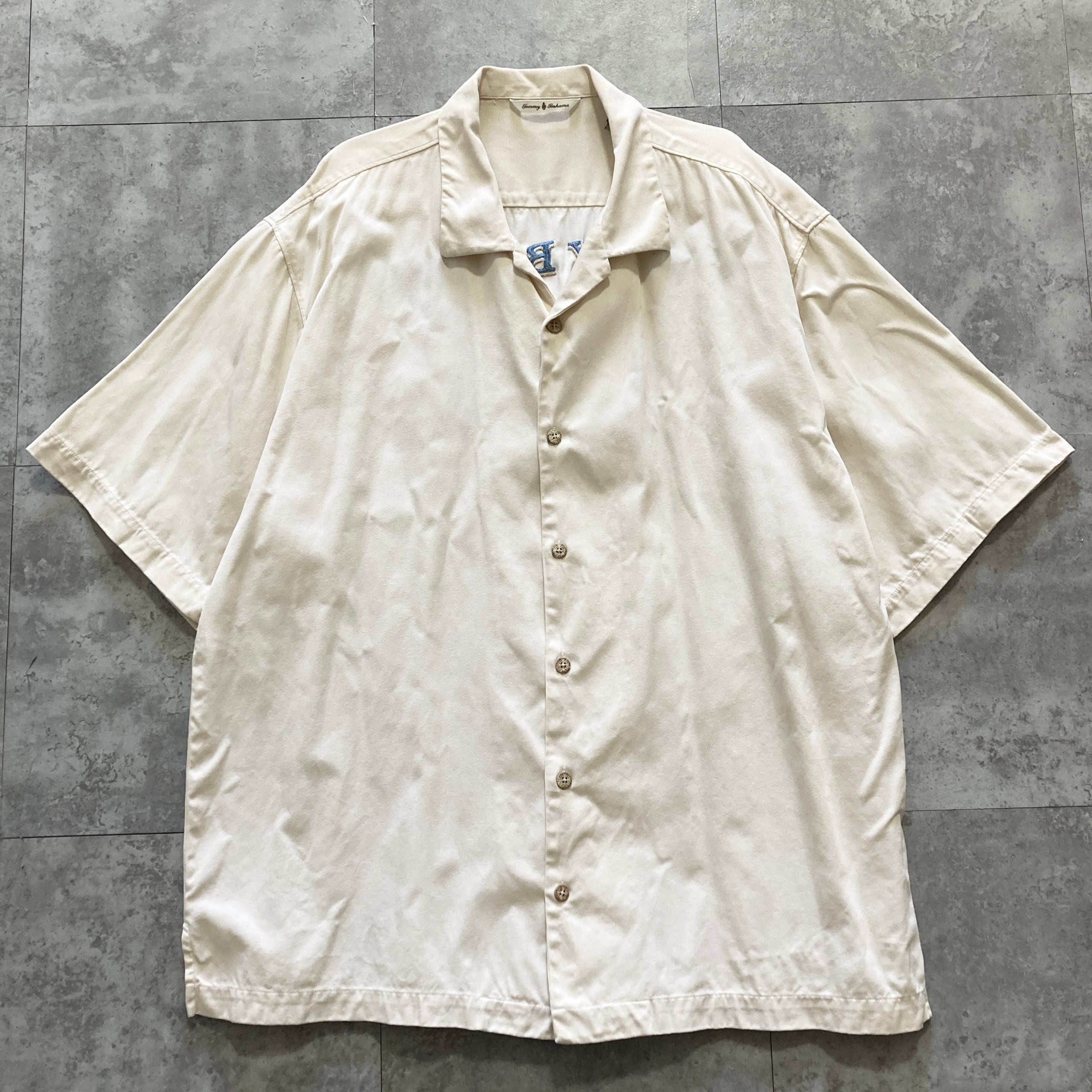 Size.XL】Tommy Bahama トミーバハマ シルク100% バック刺繍 開襟