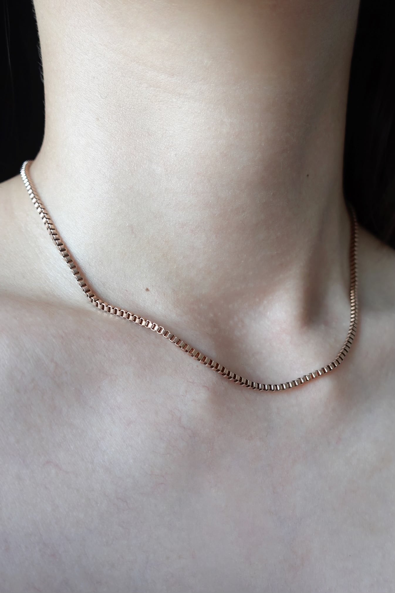 venetian chain necklace | 金属アレルギー対応のアクセサリー crea