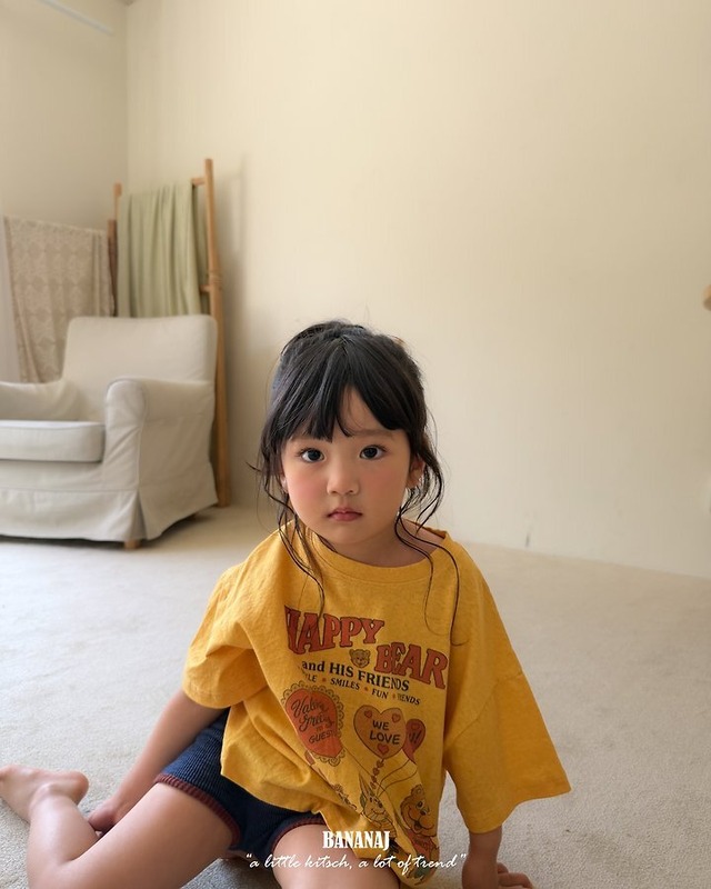 韓国子供服?BANANA J ?マチルダ ベアTシャツ?26summer 2nd?トップス?半袖Ｔシャツ? *XS~JS*