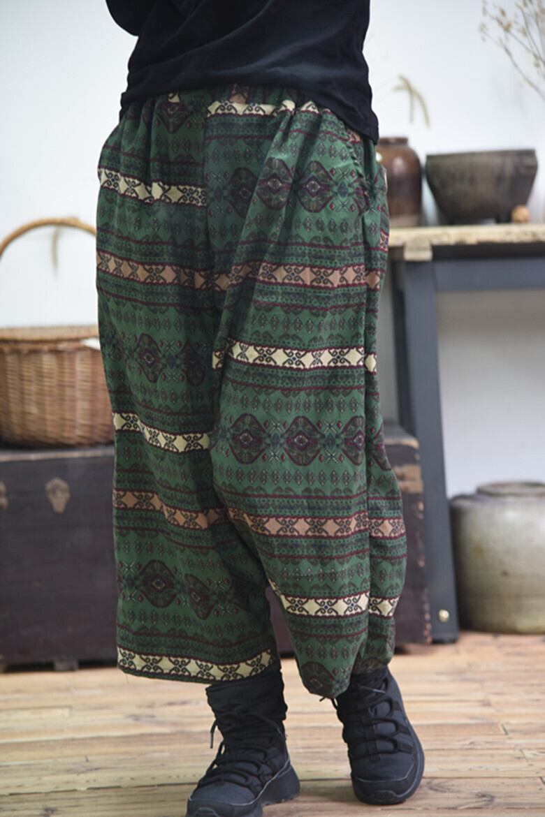 スタンダードスタイルバギーパンツ コットン レトロ Yiranxuaディースワード46955864619