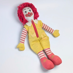☆VINTAGE 1984☆【 McDonald's( マクドナルド ) 】『 Ronald McDonald / ロナルド・マクドナルド 』Plush Toy / プラッシュ / ぬいぐるみ 〚アメリカン雑貨 アメトイ〛