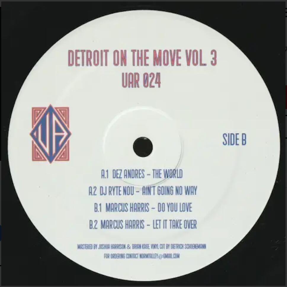 【10"】V.A. (Upstairs Asylum) - Detroit On The Move Vol. 3 (Andres/Ryte Nou/Marcus Harris)