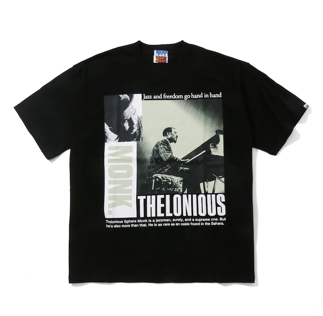CITY COUNTRY CITY : Cotton T-shirt_Thelonious Monk (Piano,Composer) CCC-23T007 C/# BLACK x GREEN SIZE L