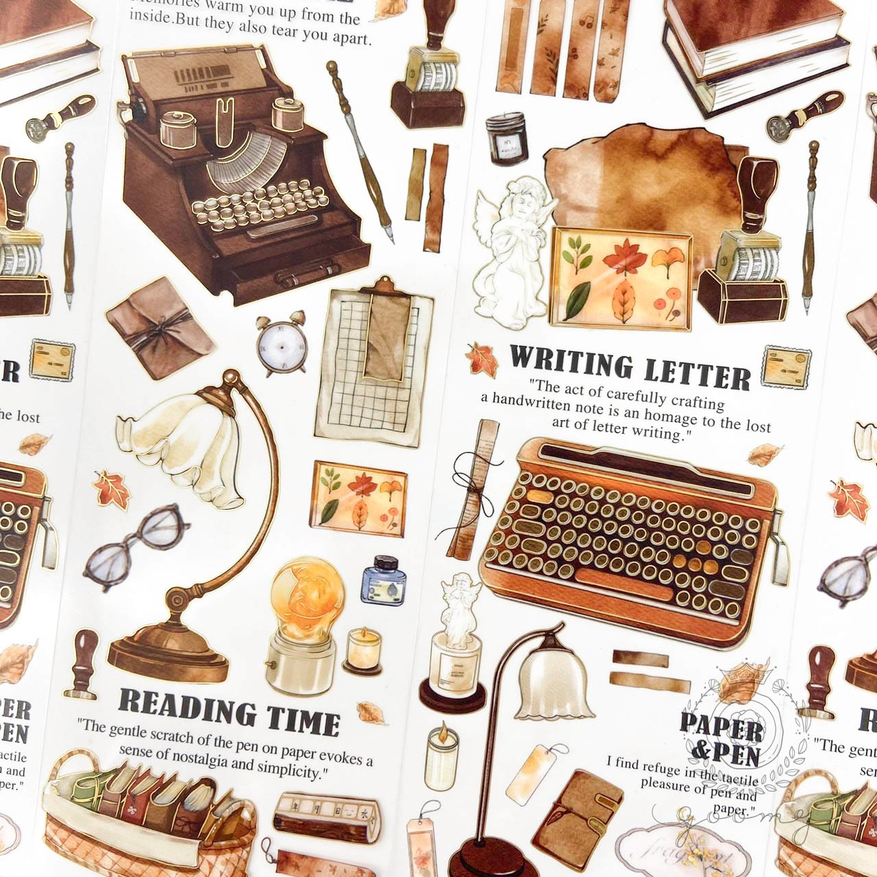 4枚入り箔加工シールシート デスク<S660>