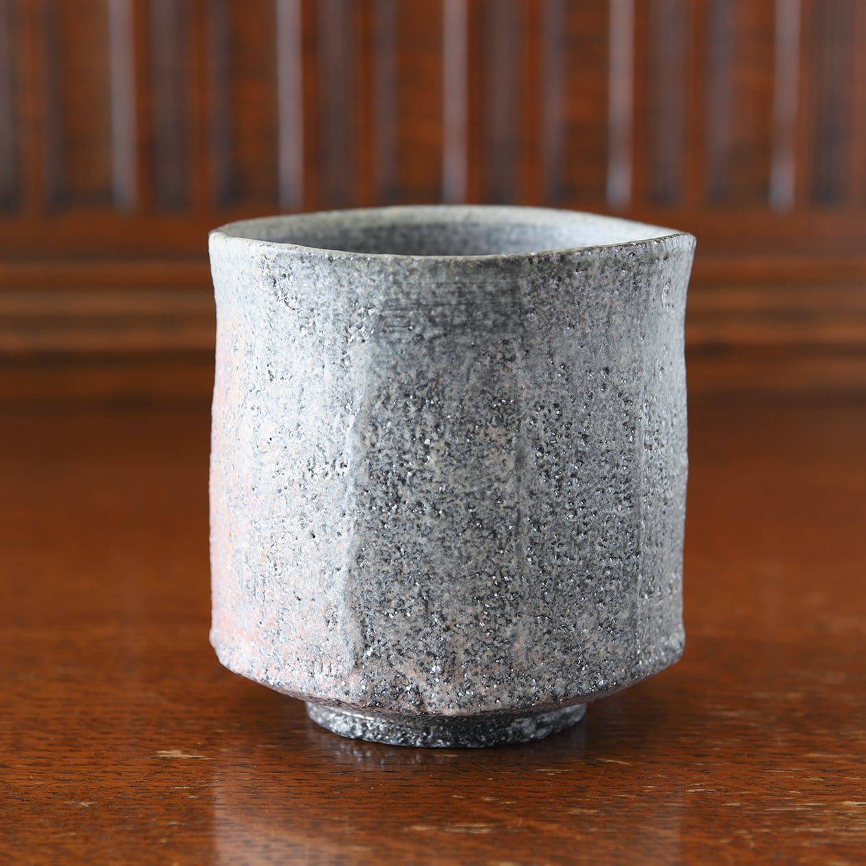 茶道具 水指 塩窯彩 耳付 松尾潤 共箱 武雄市 唐津 現代