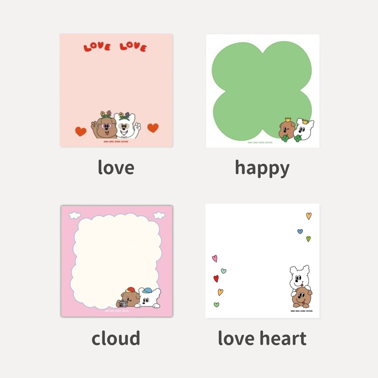 新柄追加!! [1107] ゴンチル スクエア メモパッド（全9種） | moim