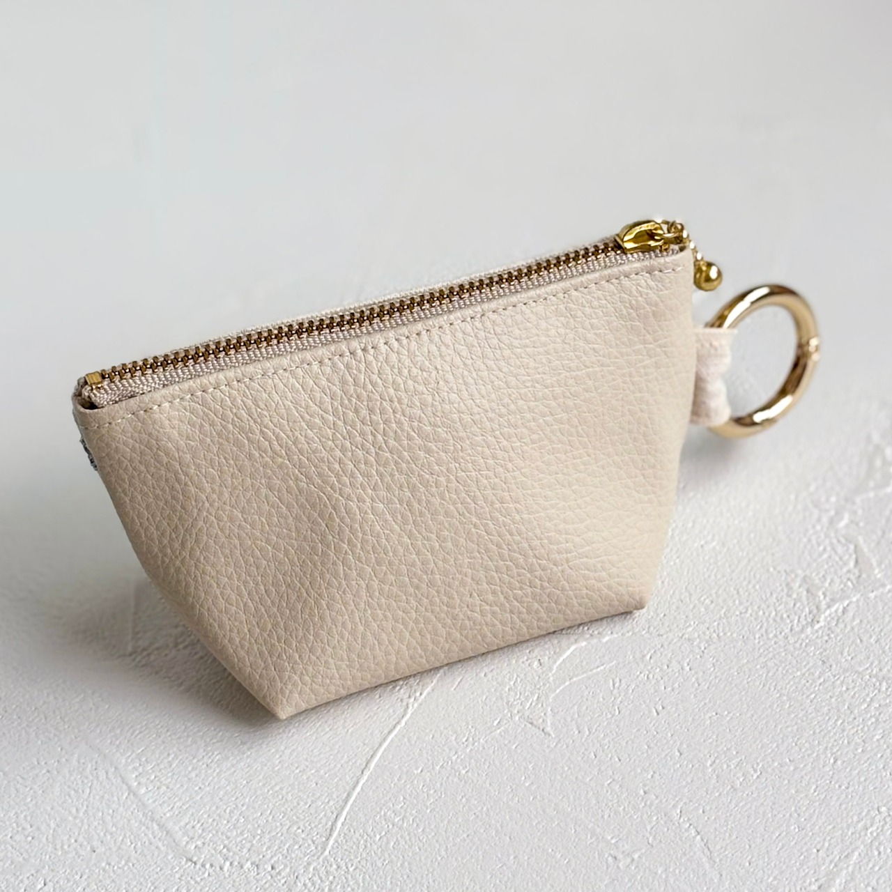 大人のためのインド刺繍キーポーチ / ICE BLUE　