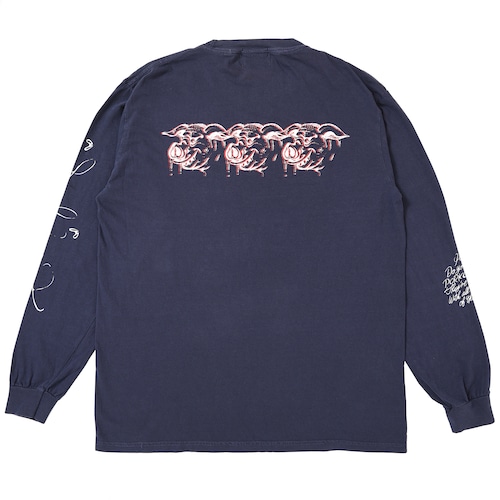 SCUM PORK L/S TEE/NAVY