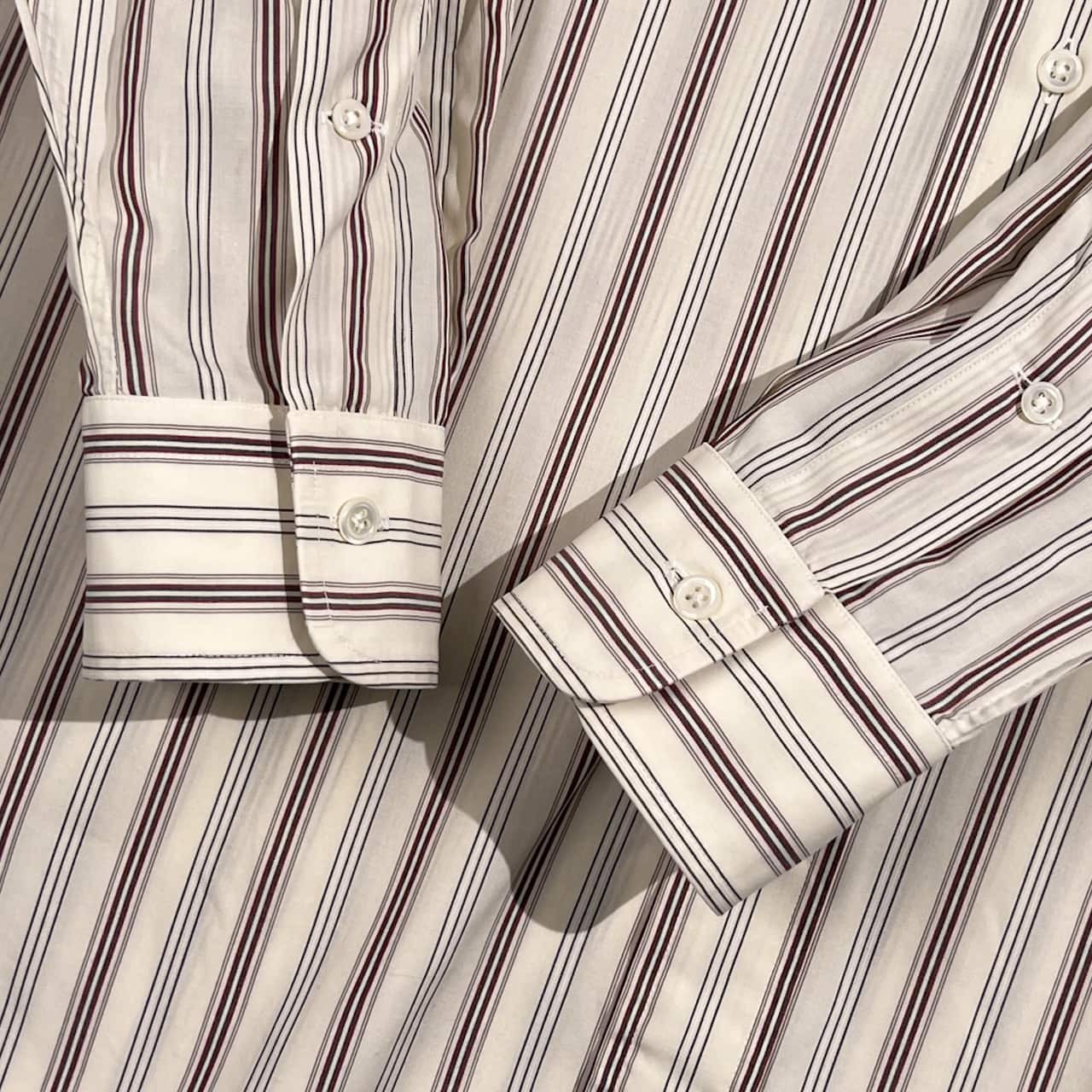 90s 00s Polo by Ralph Lauren ポロ ラルフローレン ESTATE ストライプ 長袖 ワイシャツ ドレスシャツ 41-82 /ホワイト系 メンズ ビンテージ