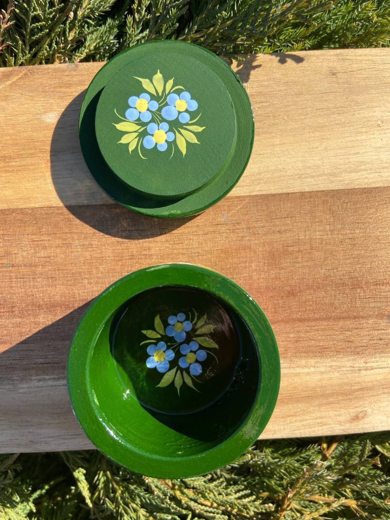 ペトリキウカ塗り　木製小物入れ・ジュエリーボックス（ティモシェンコ作）ウクライナ製 - 7