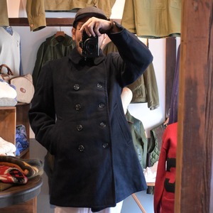 60's vintage sweden military pea coat