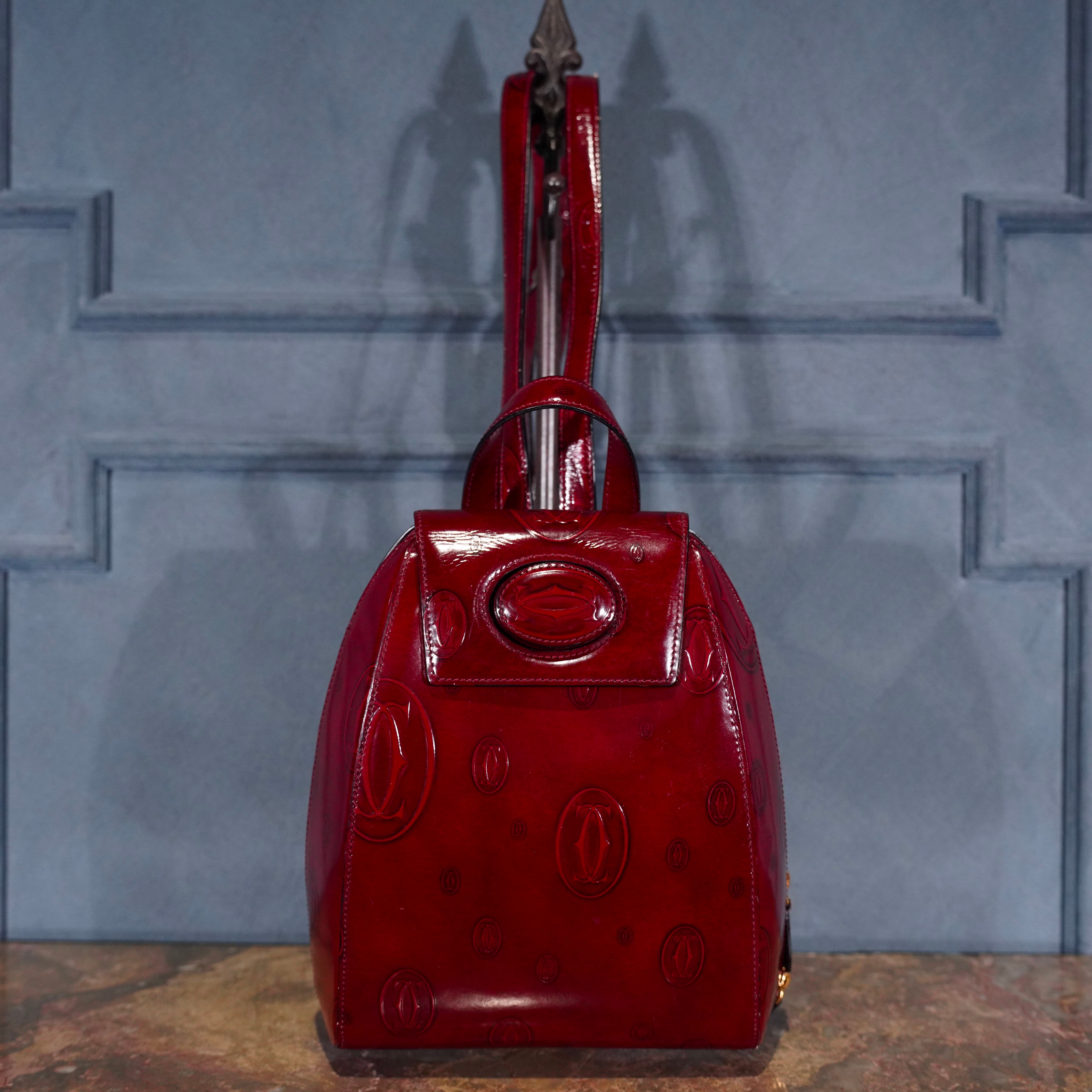 Cartier HAPPY BIRTHDAY LOGO PATTERNED TURN LOCK DESIGN LEATHER